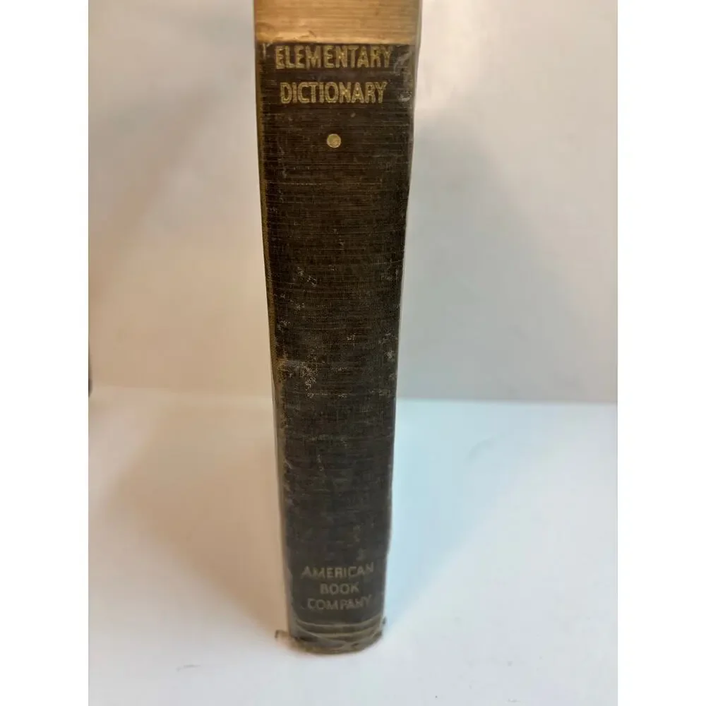 Webster's Elementary Dictionary 1935 Boys & Girls School Copy Vintage Book